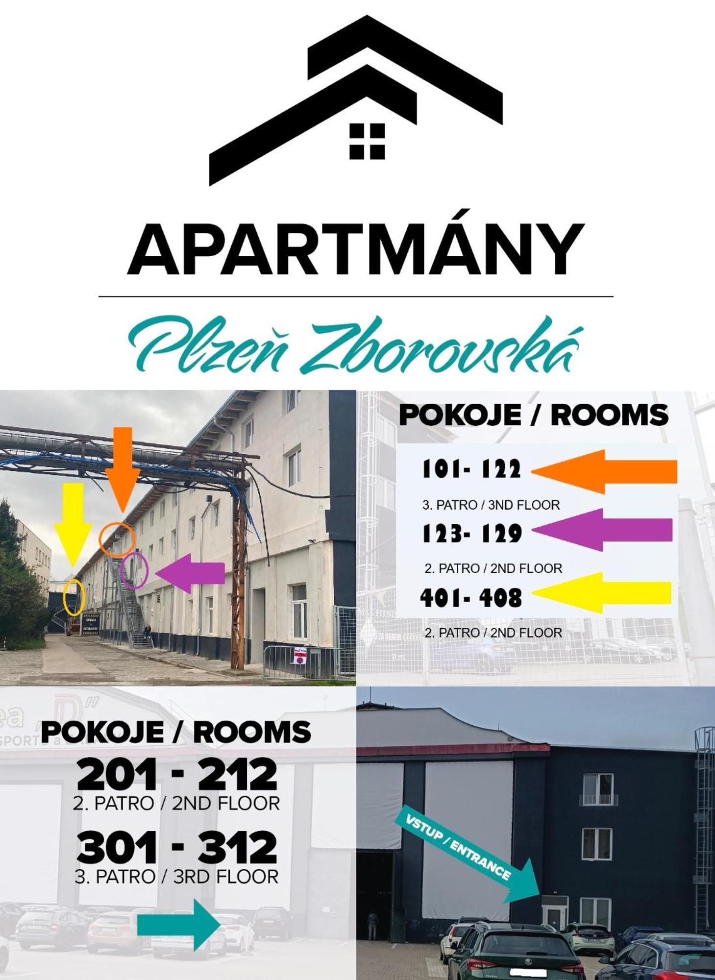 Apartmany Plzen Zborovska 22 A Eksteriør bilde